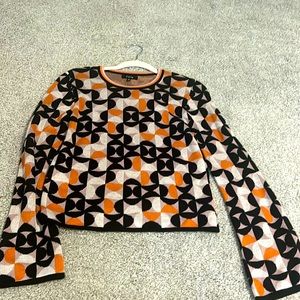 Size small S Fate viscose knit quality sweater top, geometric pattern